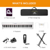 ♬Mustar 88 Semi Weighted Keys Digital Piano PortableKeyboard Pedal Stand Stool