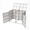 Double Wheelie Bin Store Poly Rattan Garden Outdoor Garbage Storage Shed Dustbin