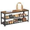 Shoe Bench Shoe Rack 2 Shelves Shoe Organiser Entryway Steel Structure Storage