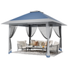 4x4M Pop Up Garden Gazebo Outdoor Party Tent Canopy With Sides Heavy Duty
