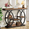 39.4" Console Table, Industrial 4-Tier Entryway Sofa Table with Metal Frame