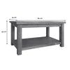 Oakcroft Coffee Table – Rustic Oak Living Room Table with Lower Shelf