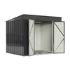 8 x 6ft Garden Shed with Foundation Kit, Double Door Outdoor Metal Storage Shed