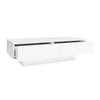 Coffee Table !SALE! High Gloss White LED Storage 2 Drawers Modern Living Room