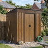 Garden Shed Pent Roof 4X6FT Metal Free Foundation Base Tools Bike Storage House