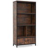 Wooden Open Display Cabinet Industrial Freestanding Bookcase