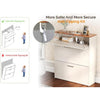 Slim Shoe Cabinet 3 Tier Drop Down Hallway Storage Unit