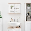 Bathroom Mirror Cabinet Wall Mounted Storage Cupboard W/ Double Door