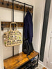Large Rustic Coat Rack With Seat Entryway Shoe Rack Hall Tree Shoe Bench Shelves