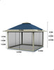 3x3m Pop-up Heavy Duty Gazebo Garden Canopy Tent Detachable Mosquito Netting🔥