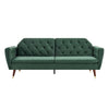 3 Seater Velvet Sofa Bed Click Clack 5 Colour Luxury Button Tufted Sleeper Couch