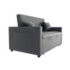 Living Room Sofa Bed Pull Out 2 SeaterConvertible Sleeper 2 with Cushions Grey