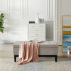 43.3" Upholstered Fabric Bench Bed End Window Seat Ottoman Storage Stool Bedroom