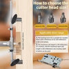 Door Lock Mortiser Kit, Lock Fitting Jig Maintenance Set Woodworking Hole Saw