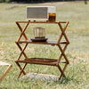 Foldable Camping Table Convertible in 5 Tier Rack Picnic Table with Storage Bag