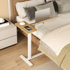 Mobile Over Bed Desk Height Adjustable Standing Laptop Cart-Natural