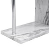 Miami High Gloss Slim Shelving Unit In Filo Marble Effect