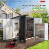 Galvanized Steel Garden Storage Shed Metal Lockable Outdoor Bike Shed with Doors