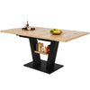 Dining Table 118-157cm Wood Extendable Table for 4-6 People, Large Kitchen Table