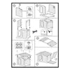 HugglePets Plastic Dog Kennel Weatherproof Pet House In & Outdoor Animal Shelter