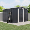 6 X 8FT Anthracite Steel Sheds Foundation Base Outdoor Garden Storage Shed House