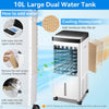 10L Portable Air Cooler Fan 3-in-1 Mobile Cooling Conditioner Humidifier Remote