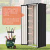 BIRCHTREE Metal Garden Storage Box Shed Outdoor with Shelves Cabinet Anthracite