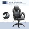 Vinsetto PU Leather Racing Gaming Chair, Swivel Home Office Gamer Chair Gray