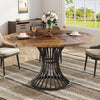 PHDFURNITURE Round Dining Table 120 cm for 4-6 People AXIS - Rustic Brown Wooden