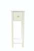 Slim NightStand White Drawer Shelf Cabinet White Furniture Wood Painted Bedside