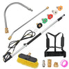 20ft Telescoping Pressure Washer Wand Extension Gutter Cleaner 4000psi 5 Nozzles