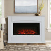 34" Electric Fireplace Heater LED Fire Flame White Surround Suite Free Standing