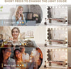 Large Bluetooth Hollywood Vanity Mirror with Lights 15LED Dimmable Makeup Mirror