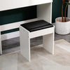 Dressing Table with LED Mirror Modern Makeup Desk Vanity Table Set + Stool White