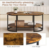 Marble Coffee Table Bedroom Oval Cocktail Table-Coffee