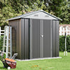 6ft x 4ft Garden Storage Shed Galvanised Metal Steel Sheds w/ 2 Door Ventilation
