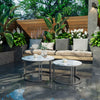 2pcs Nesting Round Coffee Table Sintered Stone End Tables Living Room Furniture