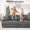 3/4 Seater Corduroy Sofa Jumbo Cord Modern Sofa Couch Seats with 2 Pillows Soft