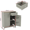 Priano Freestanding Bathroom Cabinet Unit Grey Vanity Cupboard Storage Unit