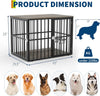 43" Large Dog Crate Furniture with Double Door Pet Cage Pet House Dog Kennel