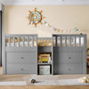WOODEN BED FRAME 3FT SINGLE WITH STORAGE DRAWERS CHILDREN'S TODDLER MID SLEEPER