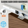 6.1FT Sliding Rail Barn Door Hardware Steel Roller Closet Track System Home Kit