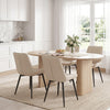 2PCS Faux Leather Dining Chairs Upholstered seat with Metal Legs Kitchen Vojsnjm