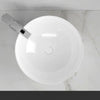 Bathroom Counter Top Ceramic Wash Basin Cloakroom Gloss Sink Round Gloss White