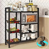 4 Tier Kitchen Basket Storage Trolley Rack Fruit Vegetable Organiser Shelf Cart