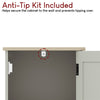 Priano Freestanding Bathroom Cabinet Unit Grey Vanity Cupboard Storage Unit