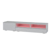 High Gloss White TV Wall Unit Set of 3 with LED Lights Display Cabinet & Shelves