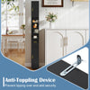 180 cm Tall Bathroom Cabinet Narrow Storage Organizer w/ 3 Doors-Black