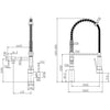 Modern Mono Pull Out Kitchen Mixer Tap Dual Spout Spray Single Lever Chrome