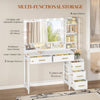 Dressing Table With 5 Drawers LED Mirror Set Makeup Desk Vanity Table Bedroom